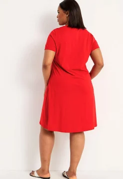Online Härligt mjuk trikåklänning Klänningar & Kjolar|Plus Size