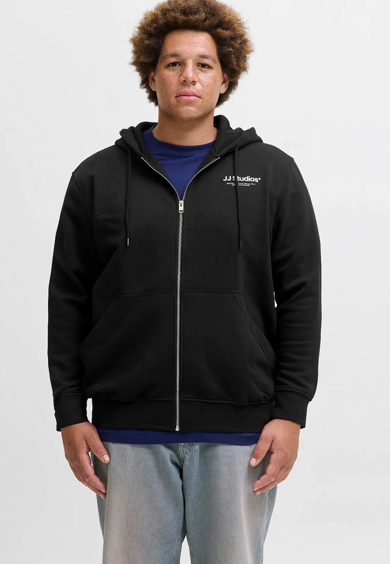 Outlet Huvtröja med dragkedja Tröjor & Hoodies|Plus Size