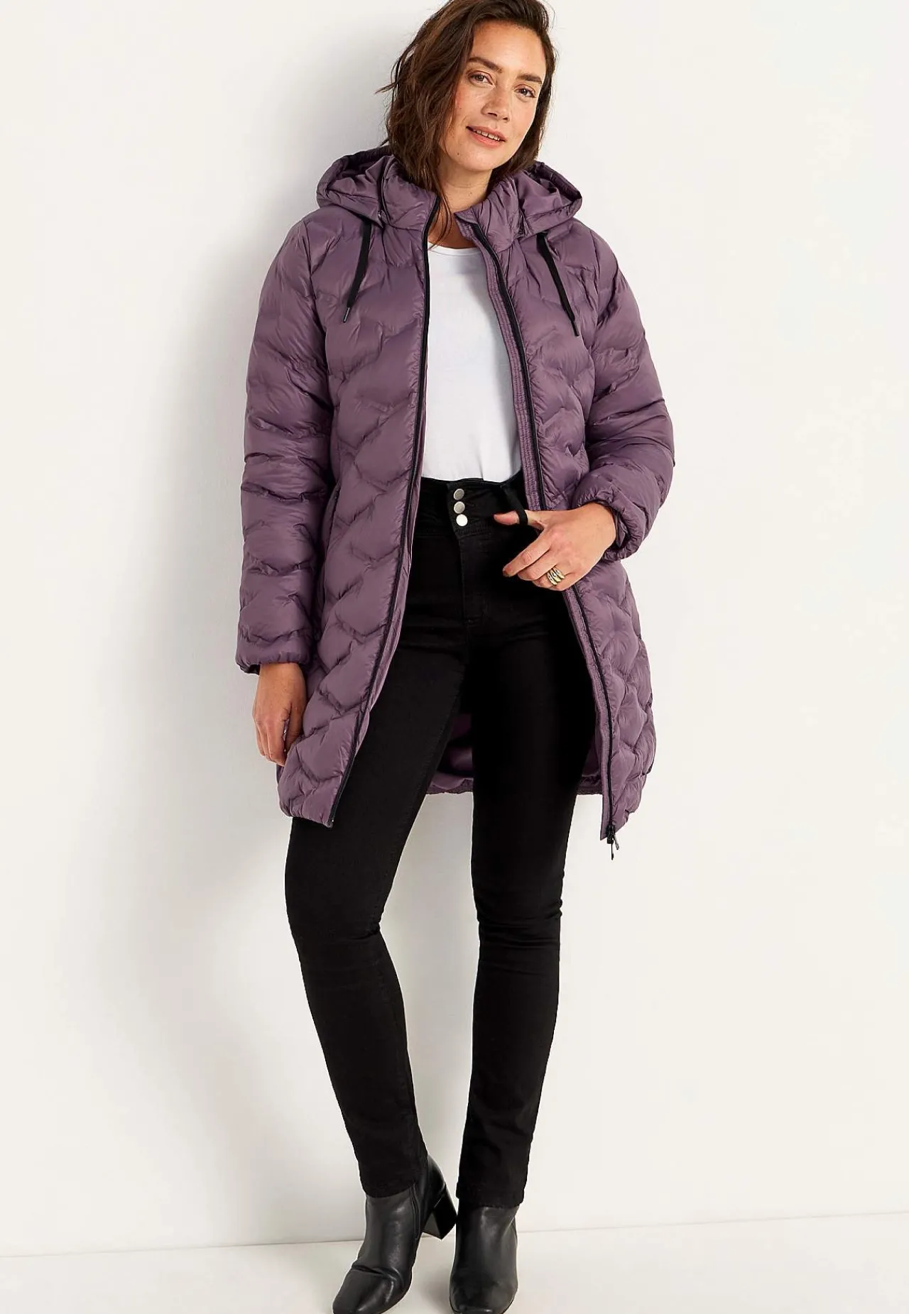 Clearance Jacka med huva Jackor & Kappor|Plus Size