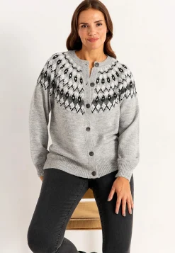 Best Jacquardmönstrad cardigan Tröjor & Cardigans|Stickat