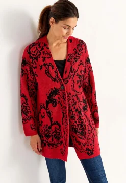 Jacquardstickad cardigan Tröjor & Cardigans|Stickat