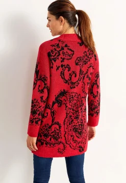 Jacquardstickad cardigan Tröjor & Cardigans|Stickat