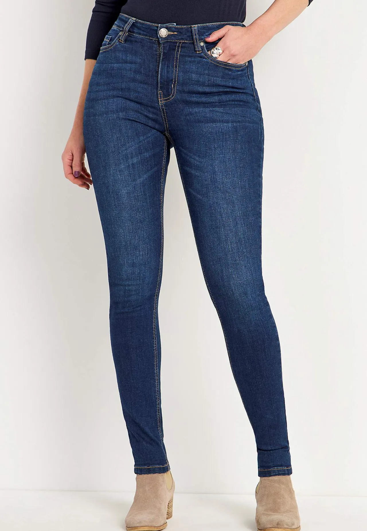 Sale Jeans i superstretchig denim Ella Byxor|Jeans