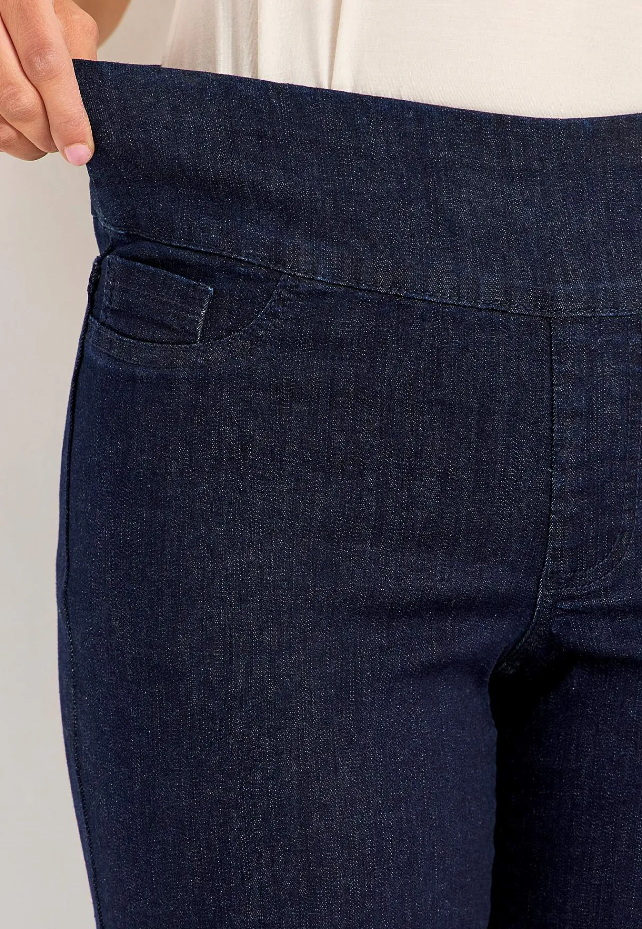 Discount Jeans med hög resårmidja Elisa Byxor|Jeans