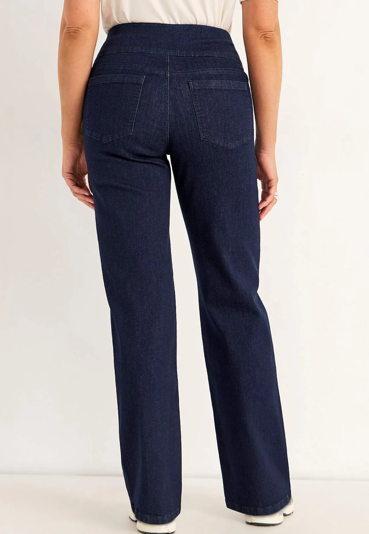 Discount Jeans med hög resårmidja Elisa Byxor|Jeans