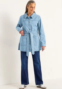 Hot Jeansjacka med knytband Jackor & Kappor|Jeansplagg