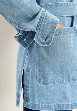 Hot Jeansjacka med knytband Jackor & Kappor|Jeansplagg