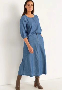 Outlet Jeanskjol med fickor Klänningar & Kjolar|Jeansplagg