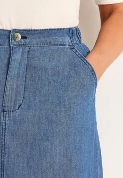Outlet Jeanskjol med fickor Klänningar & Kjolar|Jeansplagg