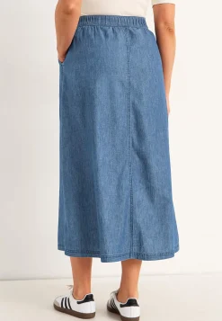 Outlet Jeanskjol med fickor Klänningar & Kjolar|Jeansplagg