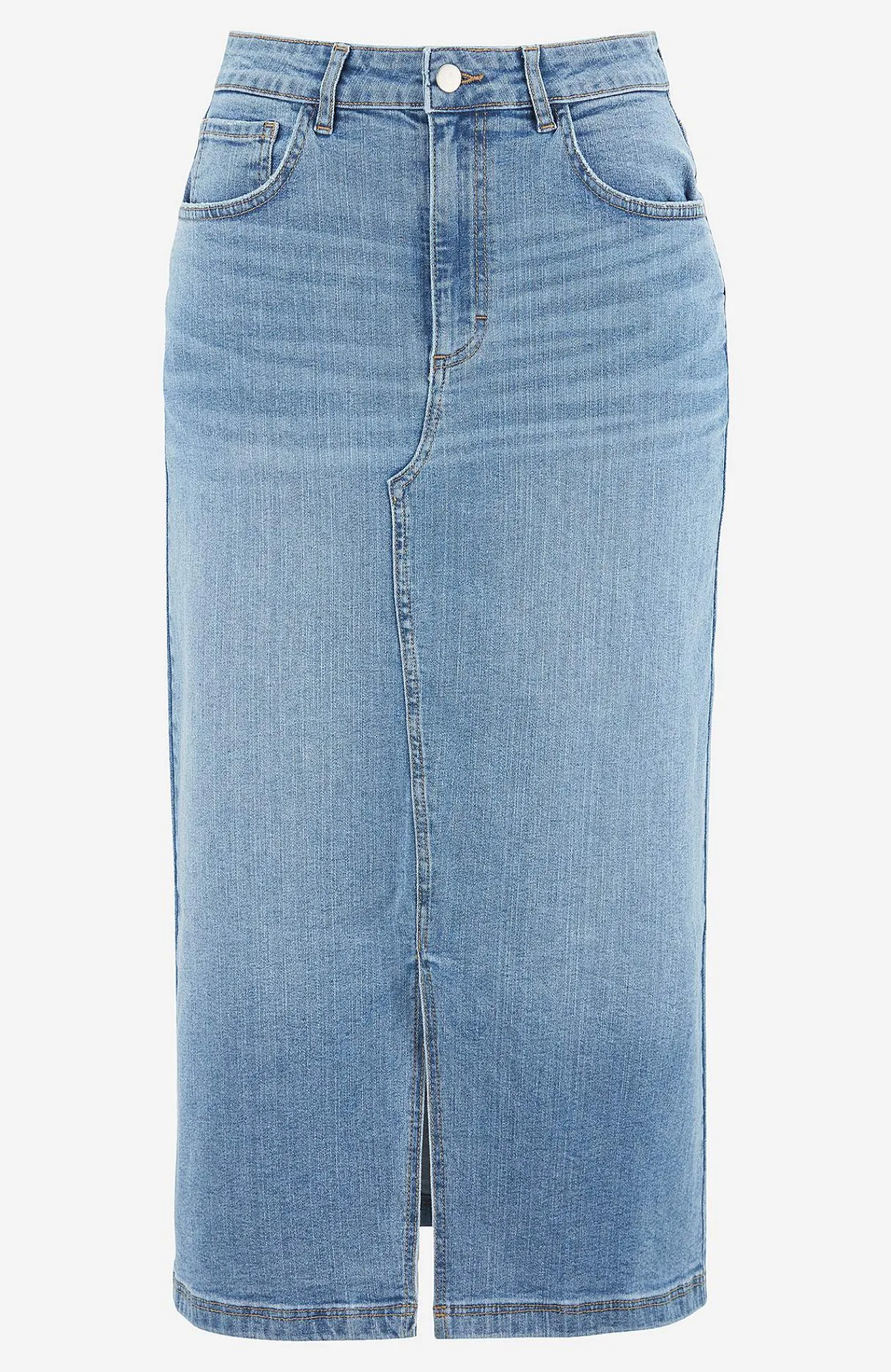 Discount Jeanskjol med slits fram Klänningar & Kjolar|Jeansplagg