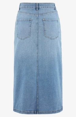 Discount Jeanskjol med slits fram Klänningar & Kjolar|Jeansplagg