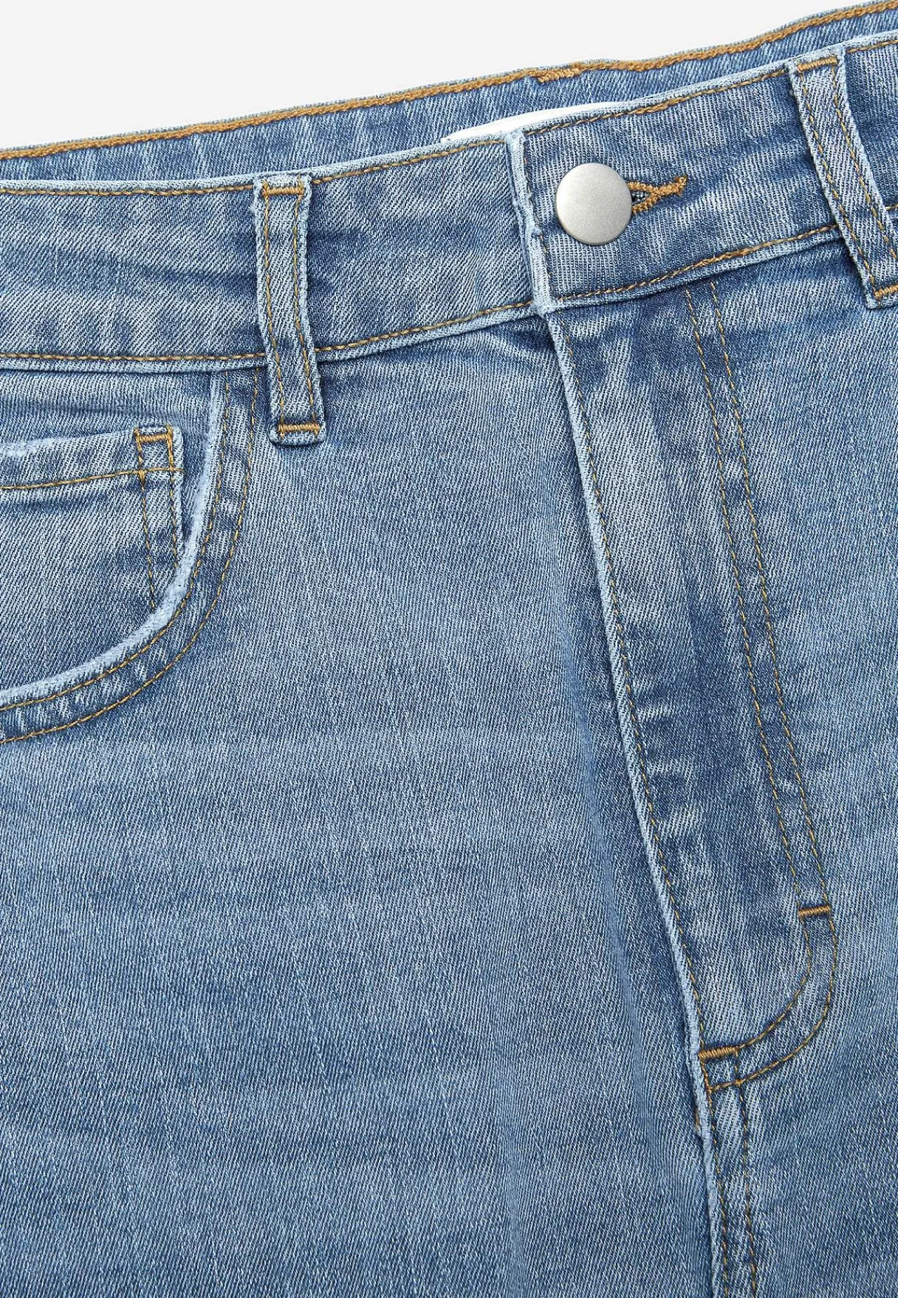 Discount Jeanskjol med slits fram Klänningar & Kjolar|Jeansplagg