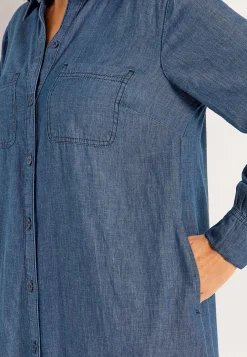 Clearance Jeansklänning med sidofickor Klänningar & Kjolar|Jeansplagg