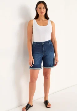 Online Jeansshorts med bekväm stretch Byxor|Jeansplagg