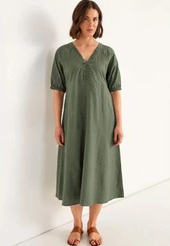 Clearance Klänning i bäckebölja Klänningar & Kjolar|Plus Size