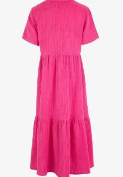 Clearance Klänning i krinklad bomull Klänningar & Kjolar|Plus Size