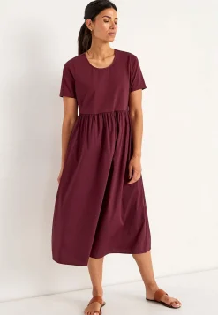 Discount Klänning i poplin och trikå Klänningar & Kjolar|Plus Size