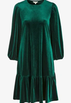 Clearance Klänning i velour med volang Klänningar & Kjolar|Festkläder
