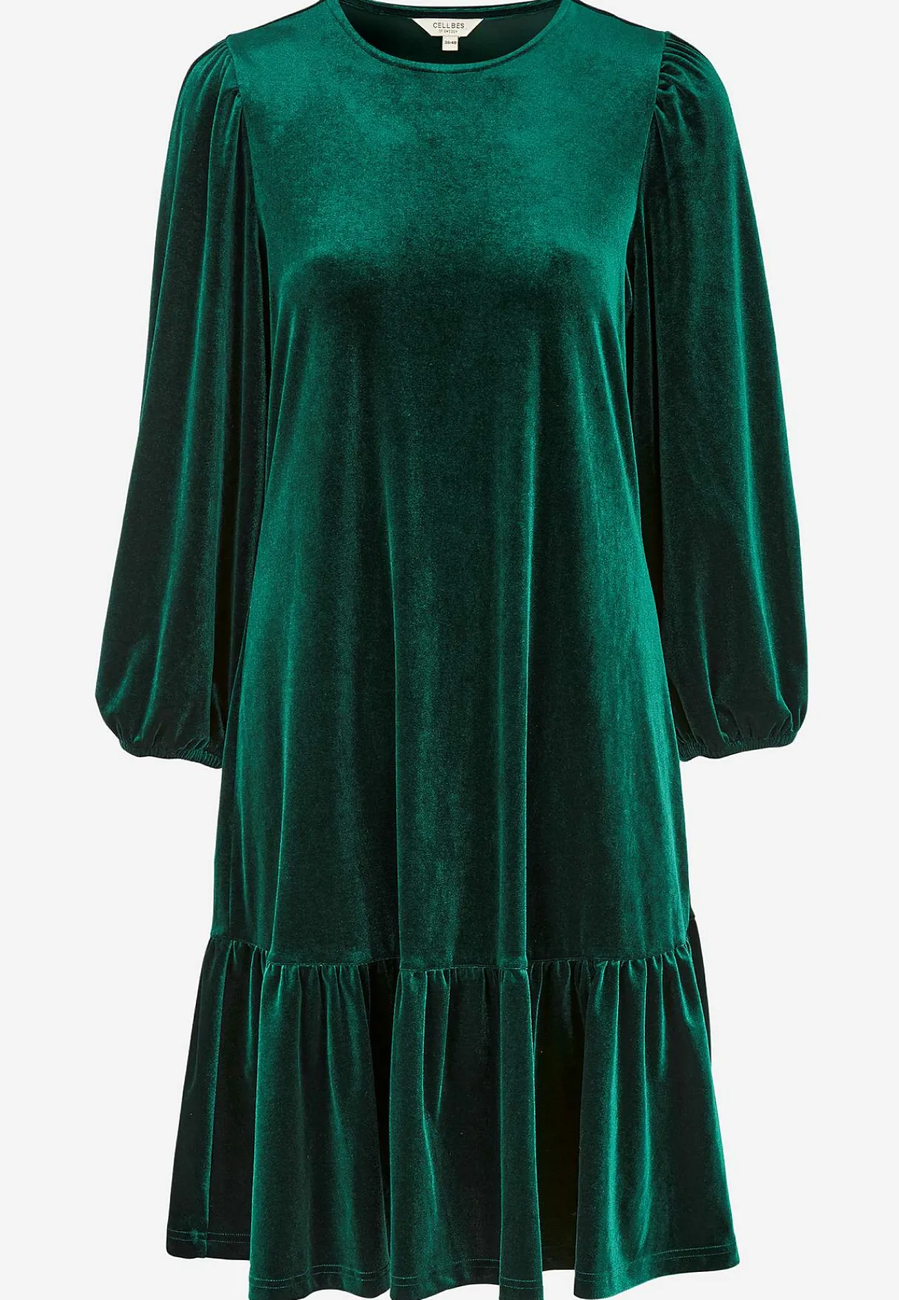Clearance Klänning i velour med volang Klänningar & Kjolar|Festkläder