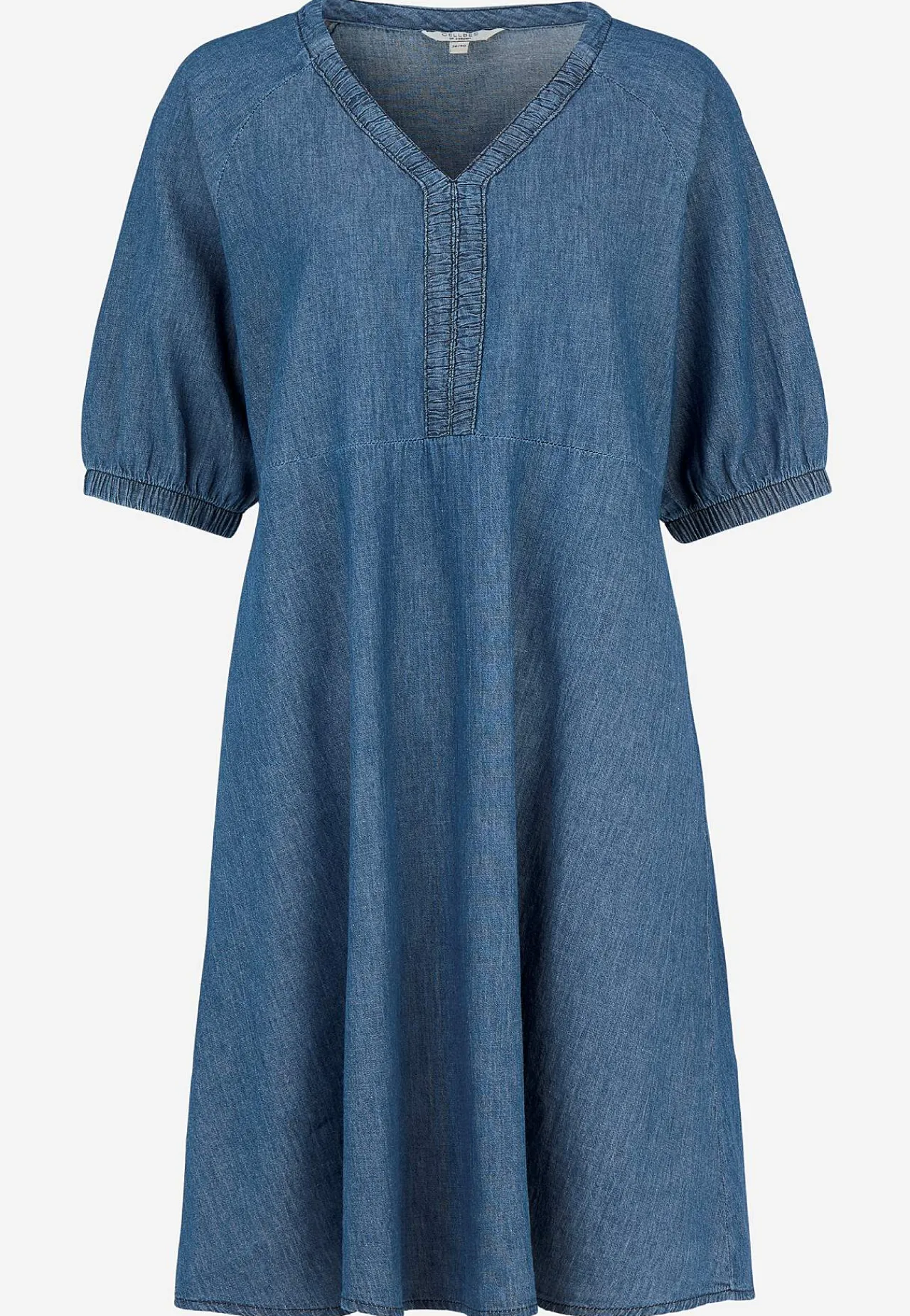 Clearance Kort jeansklänning med puffärmar Klänningar & Kjolar|Jeansplagg
