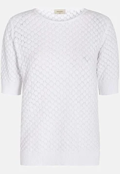 Discount Kortärmad bomullströja med strukturmönster Tröjor & Cardigans|Stickat