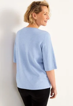 Hot Kortärmad finstickad tröja Tröjor & Cardigans|Stickat