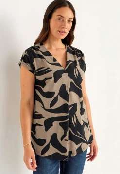 Outlet Kortärmad trikåtunika Toppar & T-Shirts|Tunikor
