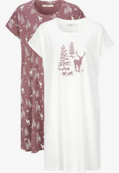 Discount Kortärmat nattlinne 2-pack Flerpack|Plus Size