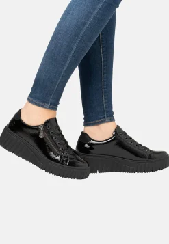 Lackad sneaker i skinn Sneakers|Skinnskor