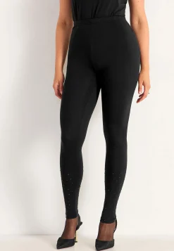 Sale Leggings med glitterdetaljer Leggings|Plus Size