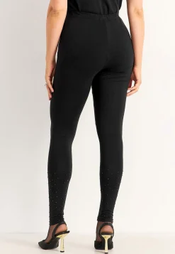 Sale Leggings med glitterdetaljer Leggings|Plus Size