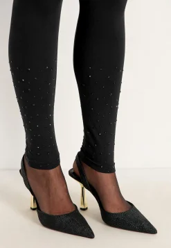 Sale Leggings med glitterdetaljer Leggings|Plus Size