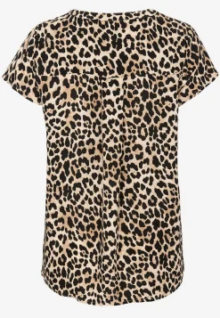 Hot Leopardmönstrad viskosblus Skjortor & Blusar