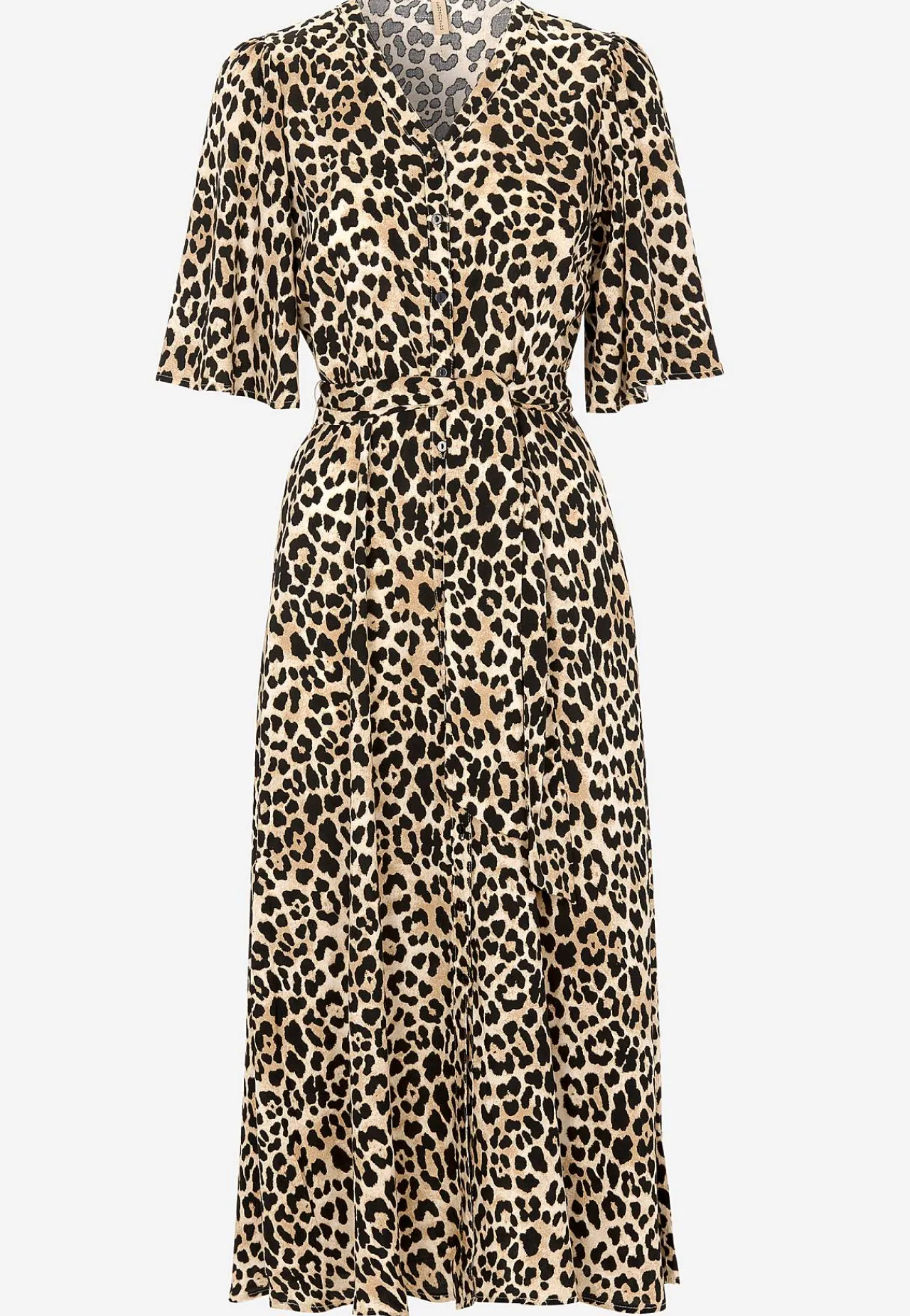 Clearance Leopardmönstrad viskosklänning Klänningar & Kjolar