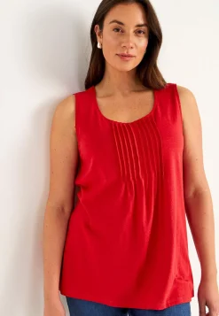 Sale Linne med dekorativa stråveck Toppar & T-Shirts|Plus Size