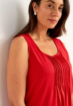 Sale Linne med dekorativa stråveck Toppar & T-Shirts|Plus Size