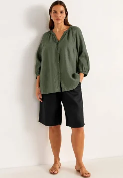 Best Linneshorts Premium med resår i midjan Byxor|Premium
