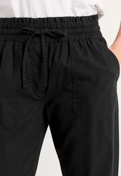 Lång byxa i tvättad bomull Byxor|Plus Size
