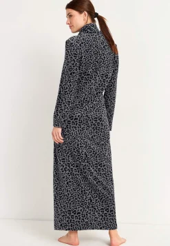 Online Lång morgonrock i velour Wilma Plus Size|Sov- & Myskläder