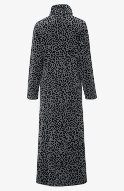 Online Lång morgonrock i velour Wilma Plus Size|Sov- & Myskläder