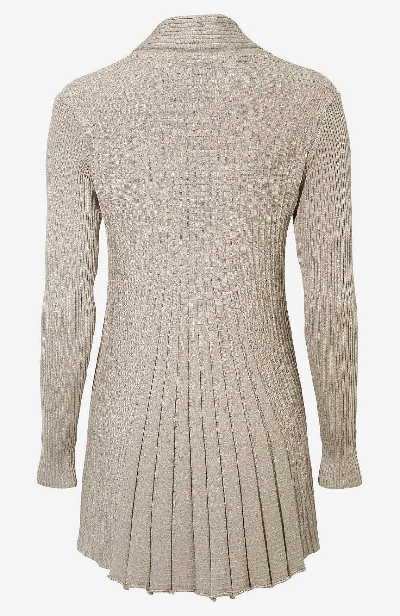 Best Lång, ribbad cardigan Claudisse Tröjor & Cardigans|Stickat