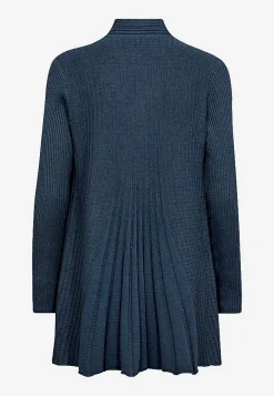 Best Lång, ribbad cardigan Claudisse Tröjor & Cardigans|Stickat