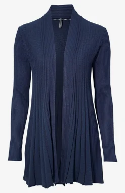 Online Lång, ribbad cardigan Claudisse Tröjor & Cardigans|Stickat