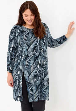 Hot Lång trikåtunika med hög slits Tunikor|Plus Size