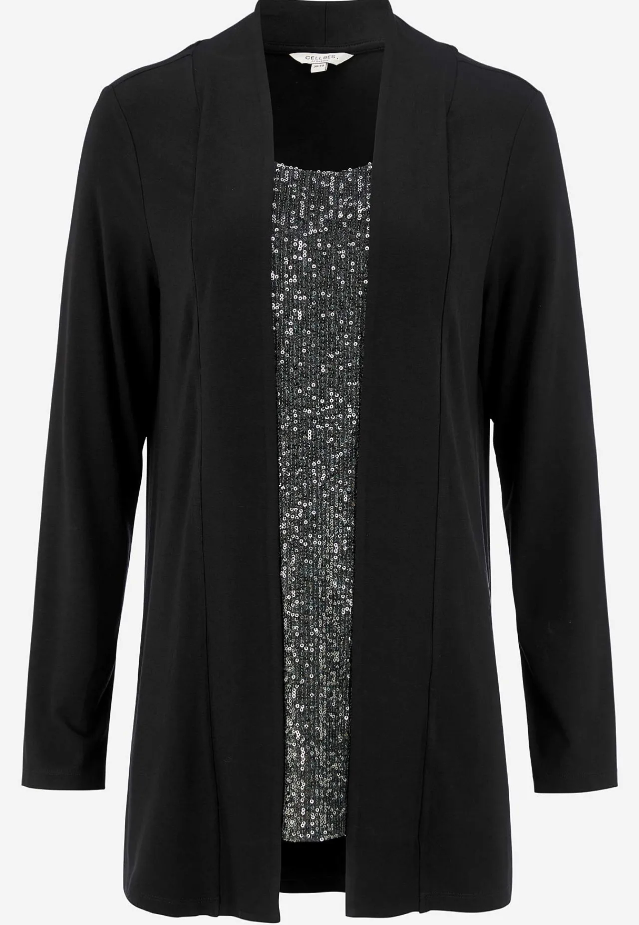 Outlet Långärmad 2-i-1-topp med paljetter Tröjor & Cardigans|Toppar & T-Shirts