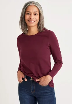 Clearance Långärmad trikåtopp i ekologisk bomull Toppar & T-Shirts|Basplagg