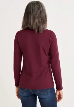Clearance Långärmad trikåtopp i ekologisk bomull Toppar & T-Shirts|Basplagg