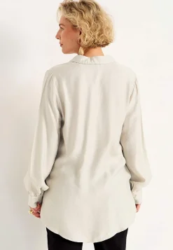 Discount Långärmad, vävd tunika Tunikor|Plus Size