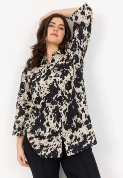 New Långskjorta med crepe-kvalitet Skjortor & Blusar|Plus Size